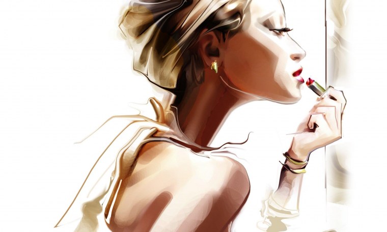 Блондинка с пальцем на губах