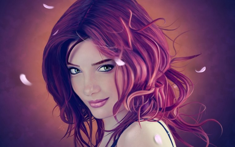 Блондинка в очках арт