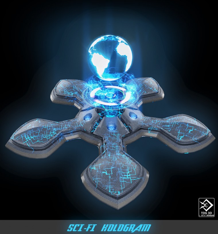 Часы голограмма настольные