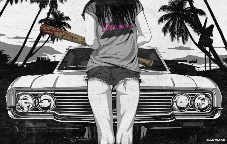 Девушка машина 3д