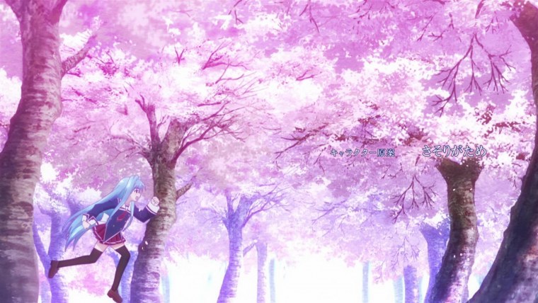 Аниме девушка с розово голубыми волосами