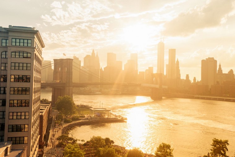 Закат в городе