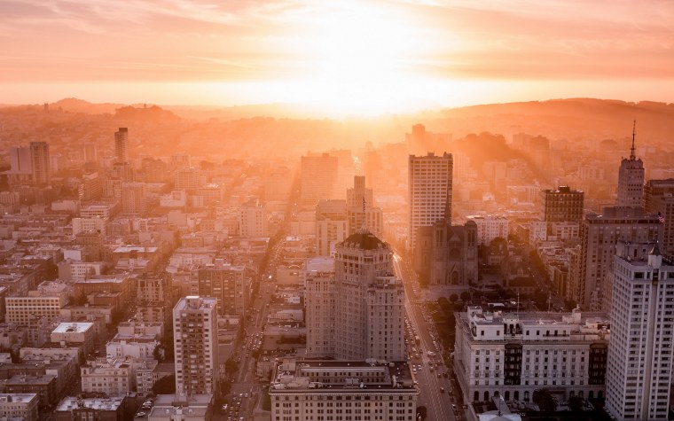 Сан Франциско Восход раннее утро