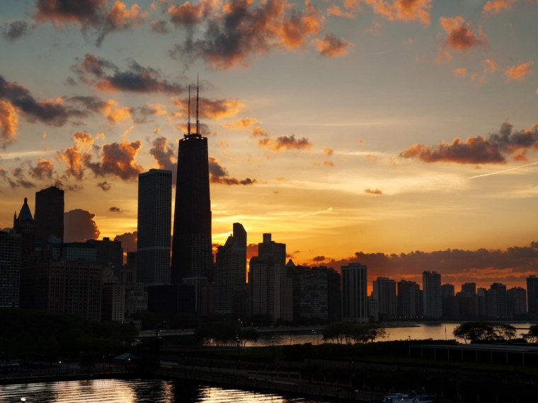 Рассвет в городе