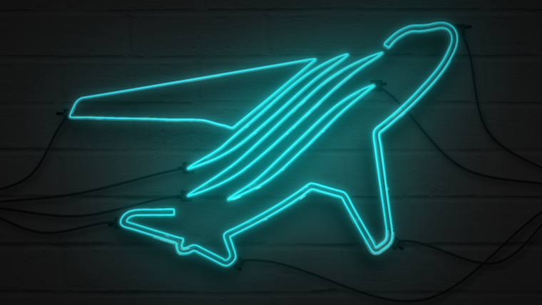 Неоновые узоры на черном фоне