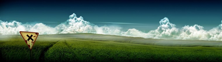 Неоновый фон на два монитора