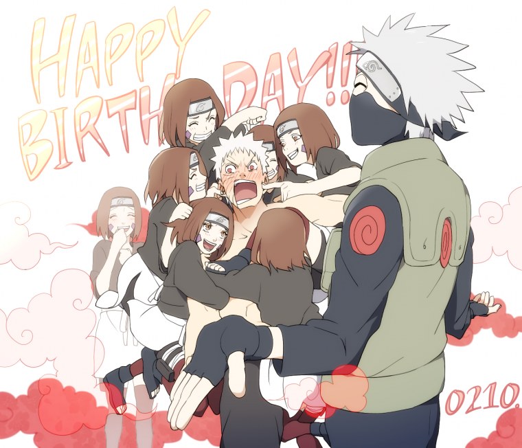 Минато Кушина Джирайя и Наруто