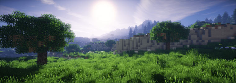 Пейзаж майнкрафт для шапки