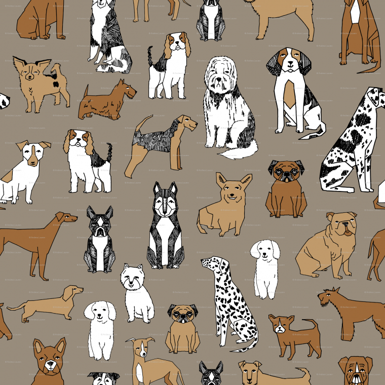 Много мультяшных собак