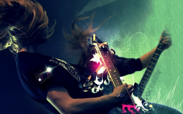 Парень с гитарой силуэт