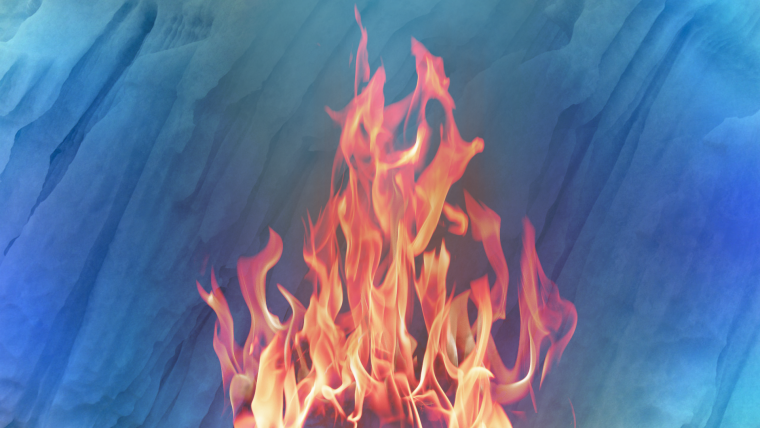 Неоновая вывеска огонь