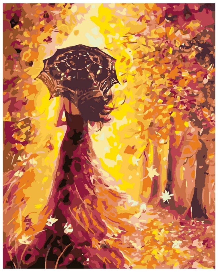 Осень девушка со спины