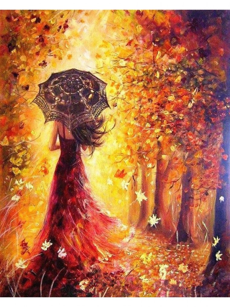 Авка женщина за 60 осень со спины