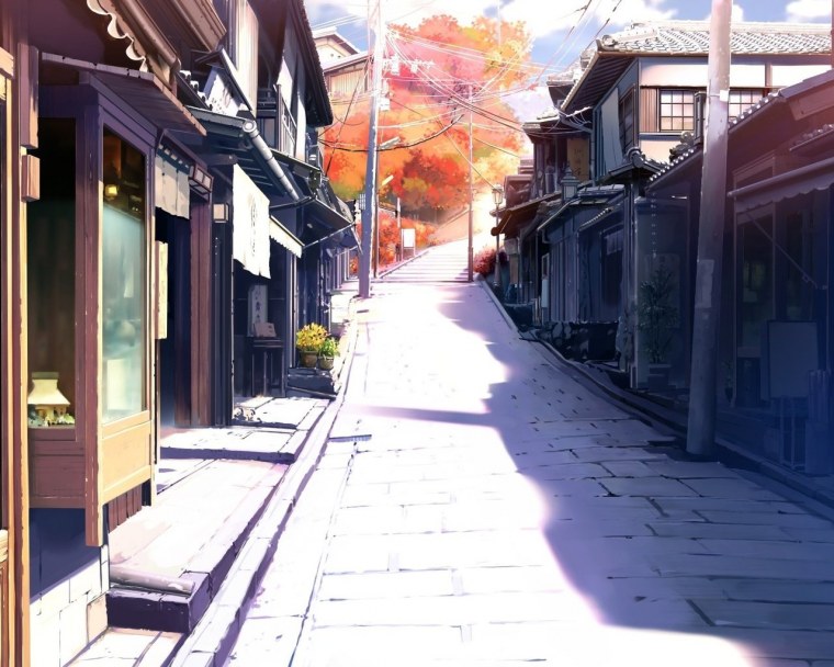 Улица аниме без людей