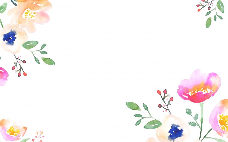 Фон цветы акварель