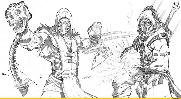 Скорпион скетч мортал комбат