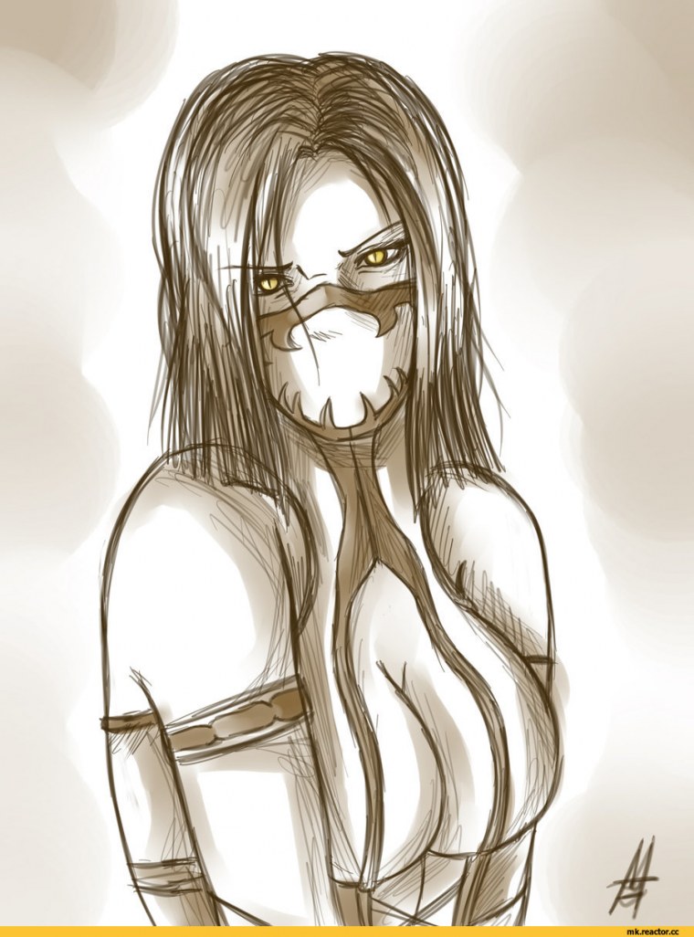 Scorpion мортал комбат раскраска