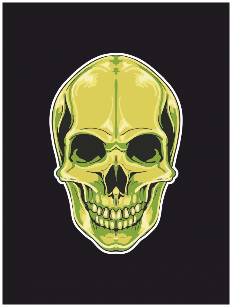 Неоновый череп