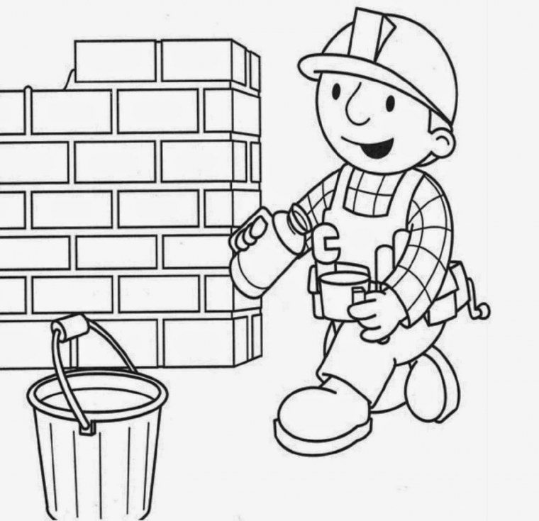 Раскраска стройка домов