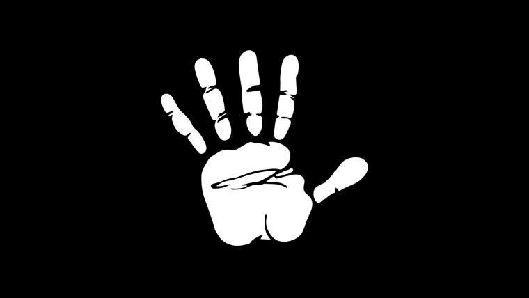 Рука черно белая