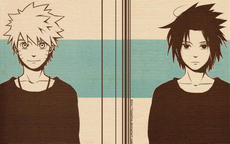 Наруто и Саске наполовину