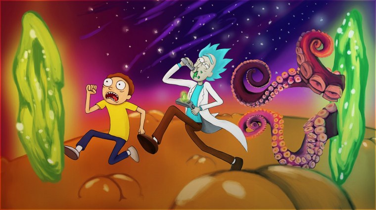 Арт Рик и Морти 4к