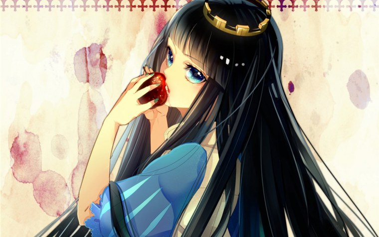 Аниме девушка с черными волосами