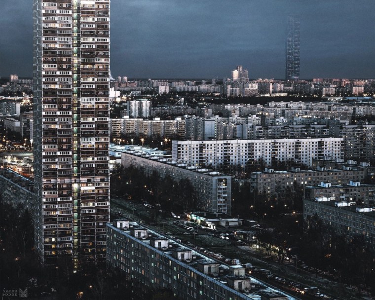 Спальный район ночью