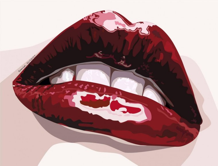 Губы с высунутым языком