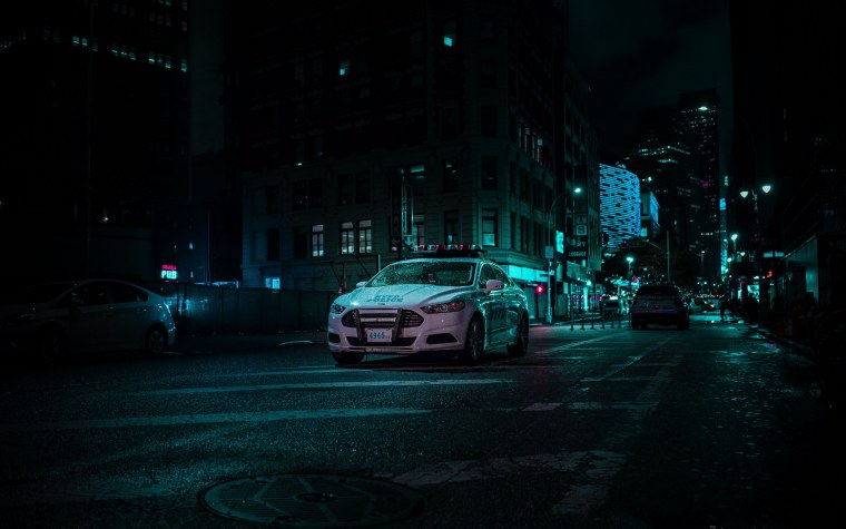 Paris ночь машины