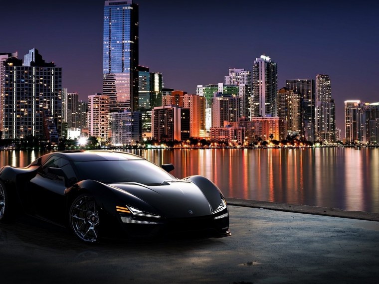 Ночной город машина