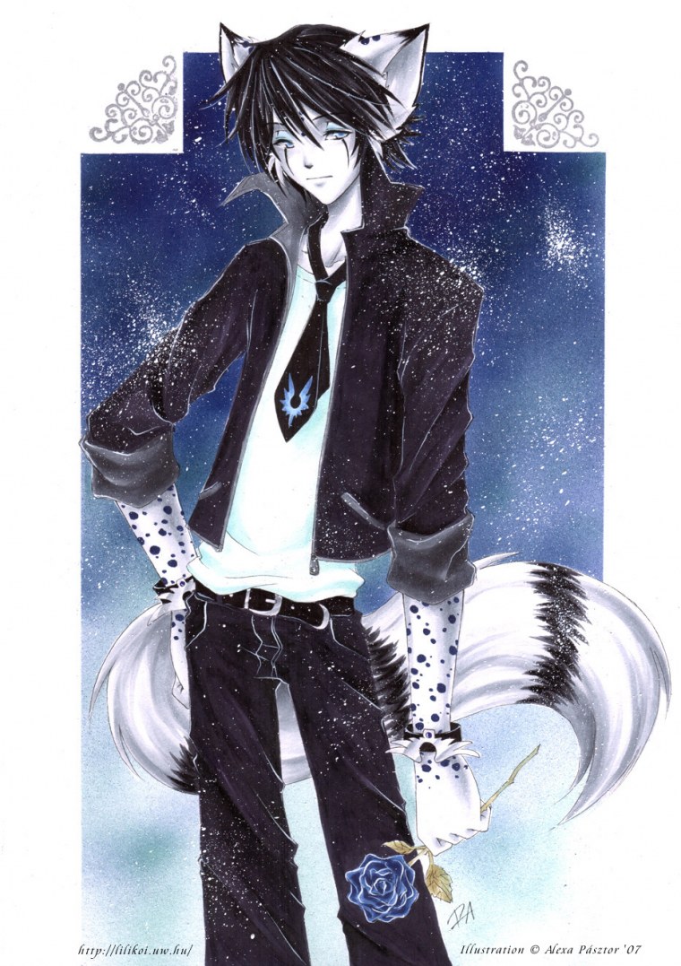 Получеловек полуволк аниме