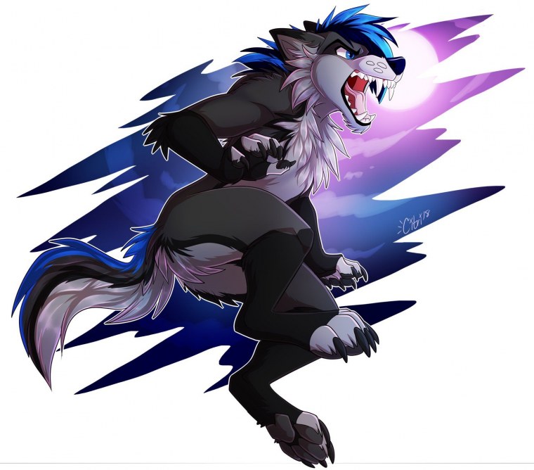 Фурри волчицы во весь рост