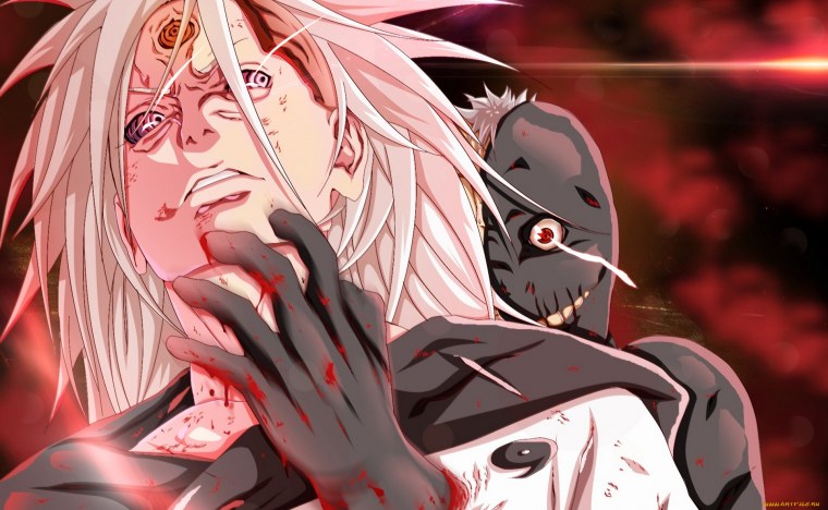 Мадара Учиха с шаринганом