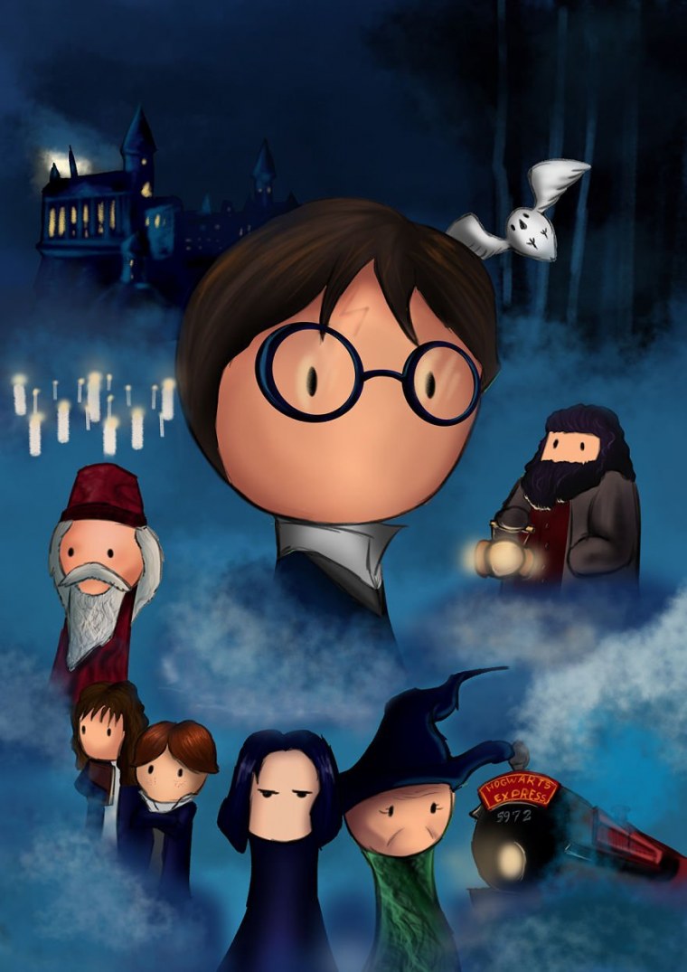 Гарри Поттер види мультика