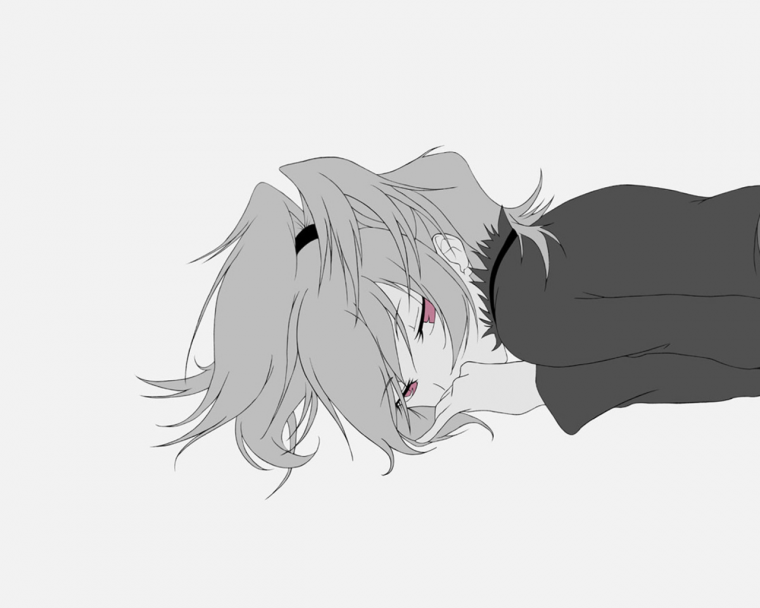 Серые волосы аниме