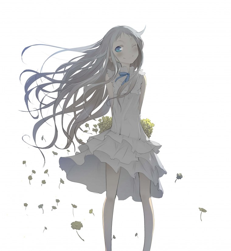 Серебристые волосы аниме