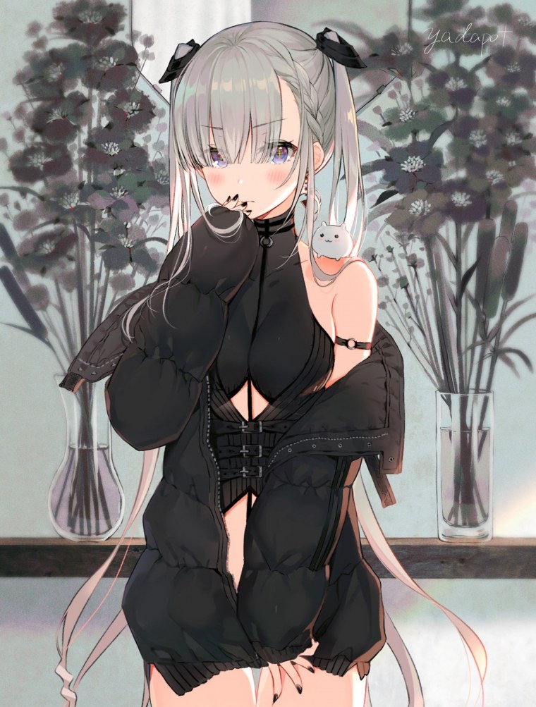 Арты девушки с серыми волосами