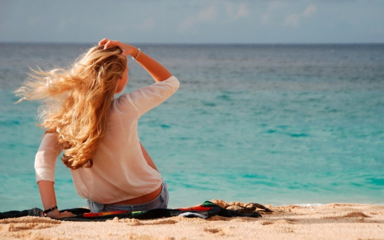 Волосы летом