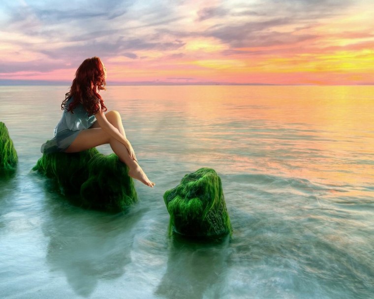 Дети изображают море и океан