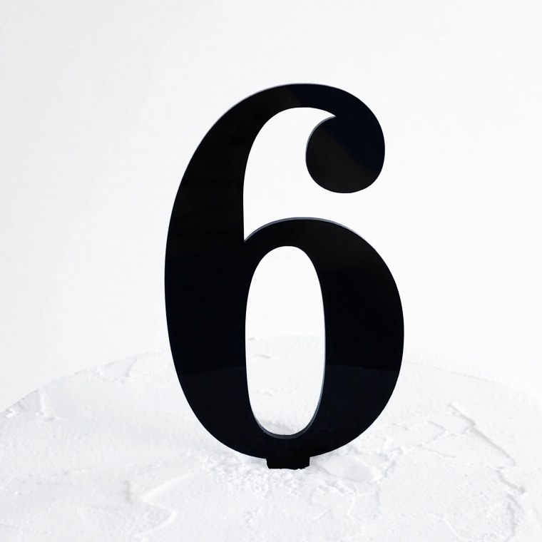 Цифра 6 черная