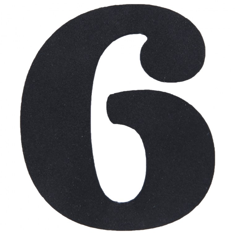 Цифра 6 черная