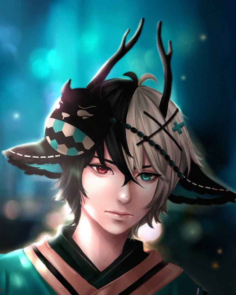 Парень с рогами