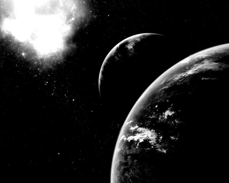 Космос черно белый