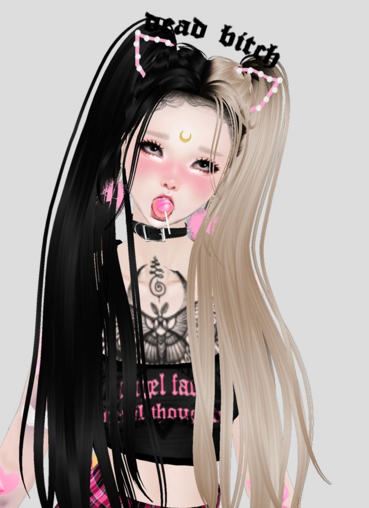 Девушки в мультяшном стиле с белыми