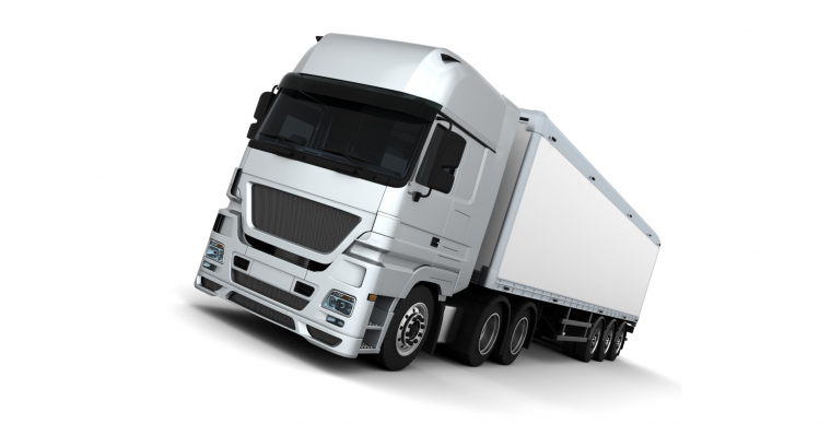 Грузовик на белом фоне