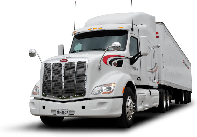 Грузовой автомобиль на белом фоне