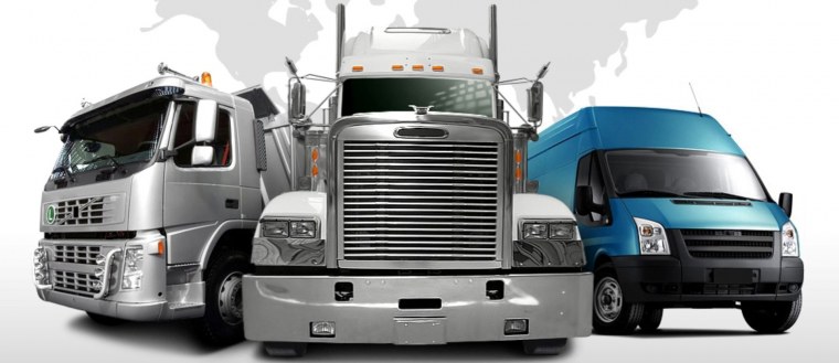 Белый грузовик