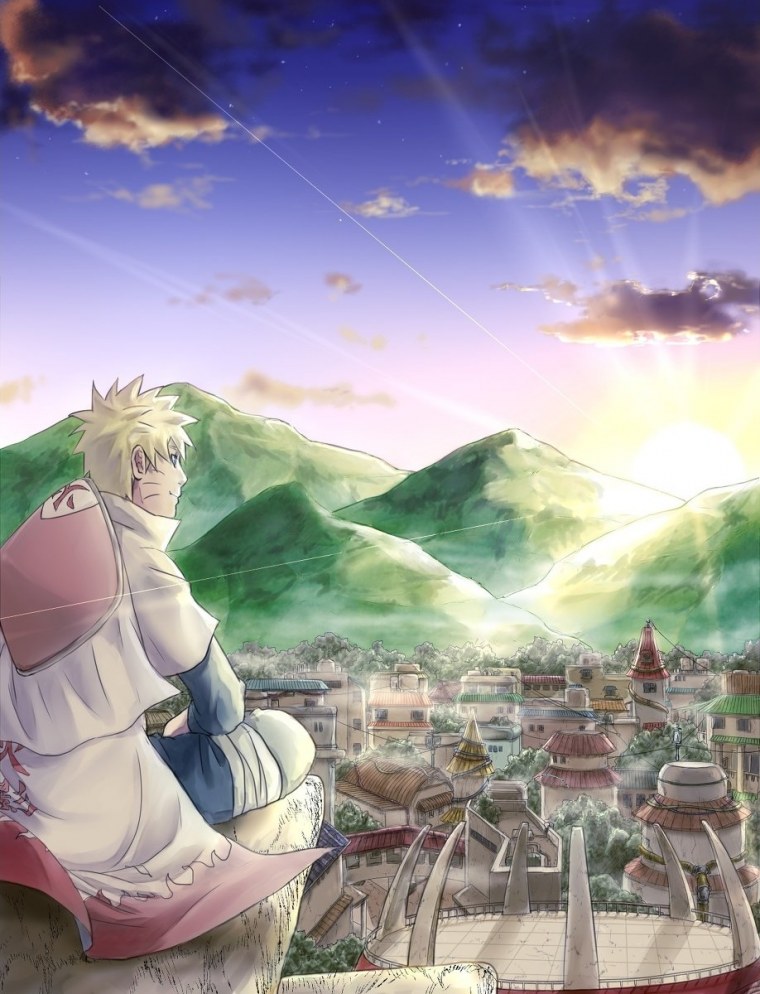 Арт Наруто деревня Коноха