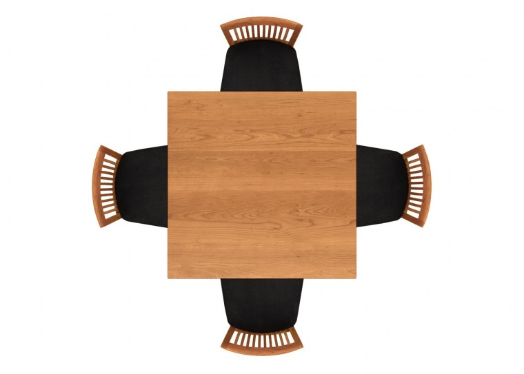 Обеденный стол вид сверху